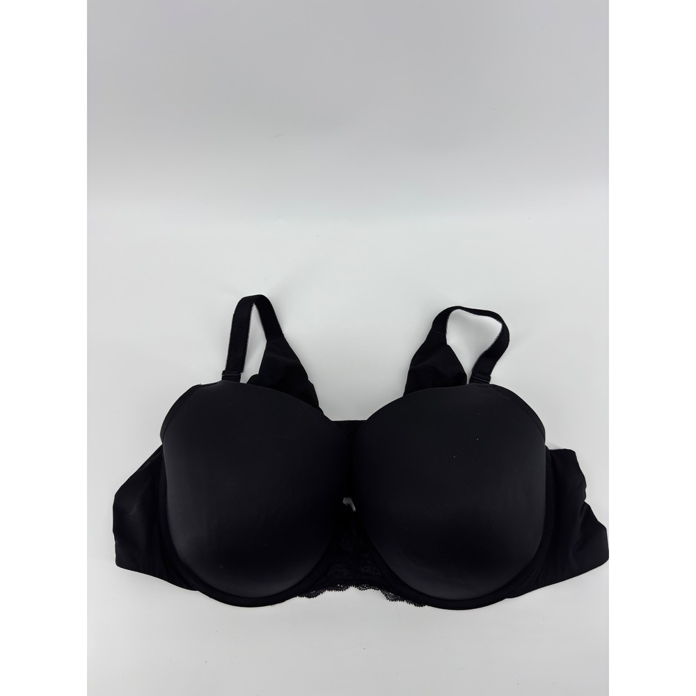 Torrid Curve Black 360 Back Smoothing Push-Up T-Shirt Bra 46C Lace Trim